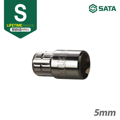 사타 SATA 13MM 관통형 소켓 5mm 19004  수공구 작업공구 관통형소켓