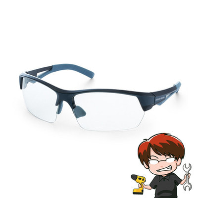 코오롱글로벌 보호안경 KE-108 투명 PC렌즈 고글안경
